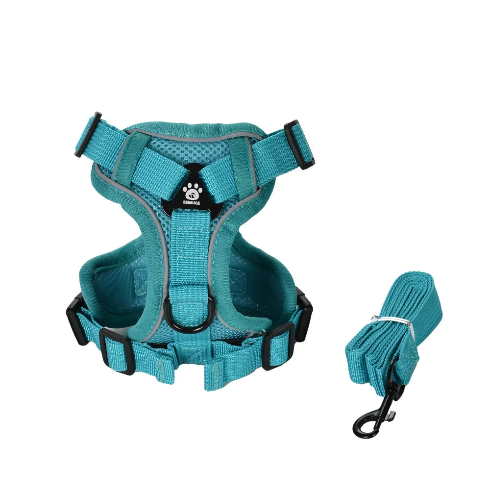 Pet Harness and Leash Set Reflective Walking Puppy Vest Chest Strap for Small Dogs Cats Breathable Outdoor Harnesses with D-Ring