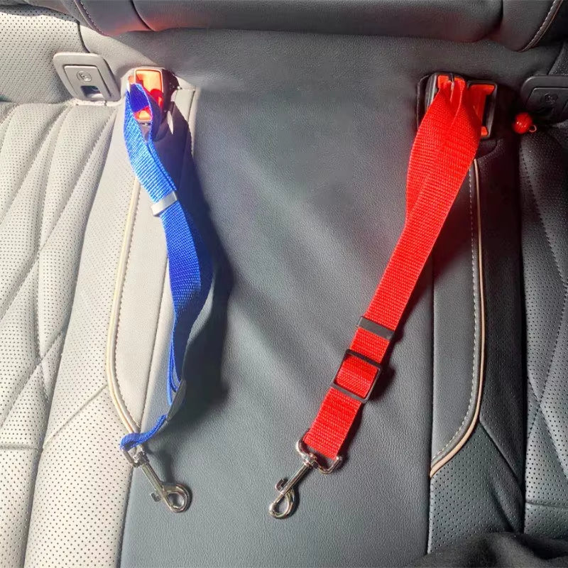 Travel Car Pet Dog Leashes Nylon Seat Belt Adjustable Dog Harness Pets Collar Small Medium Dogs Travel Clip Pet Supplies Leashes