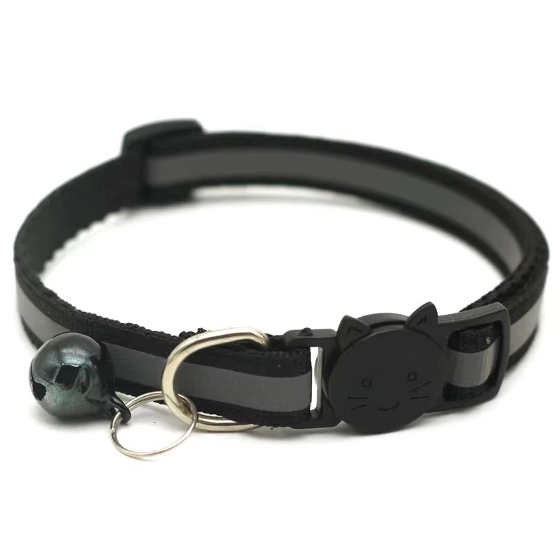 5/10Pcs Collars for Cat Collar with Reflection Tape Bell Adjustable Necklace Cat Puppy Kitten Collar Dropshipping Pet Cat Collar