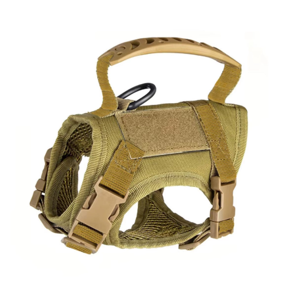 Khaki Tactical Cat Chest Harness Vest Lead Rope Anti-Break Adjustable Walking Cat Leash Dog Small Dog Chain