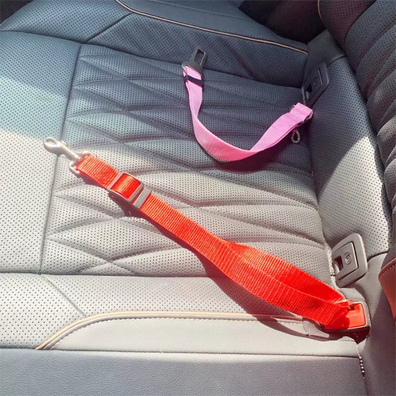 Travel Car Pet Dog Leashes Nylon Seat Belt Adjustable Dog Harness Pets Collar Small Medium Dogs Travel Clip Pet Supplies Leashes