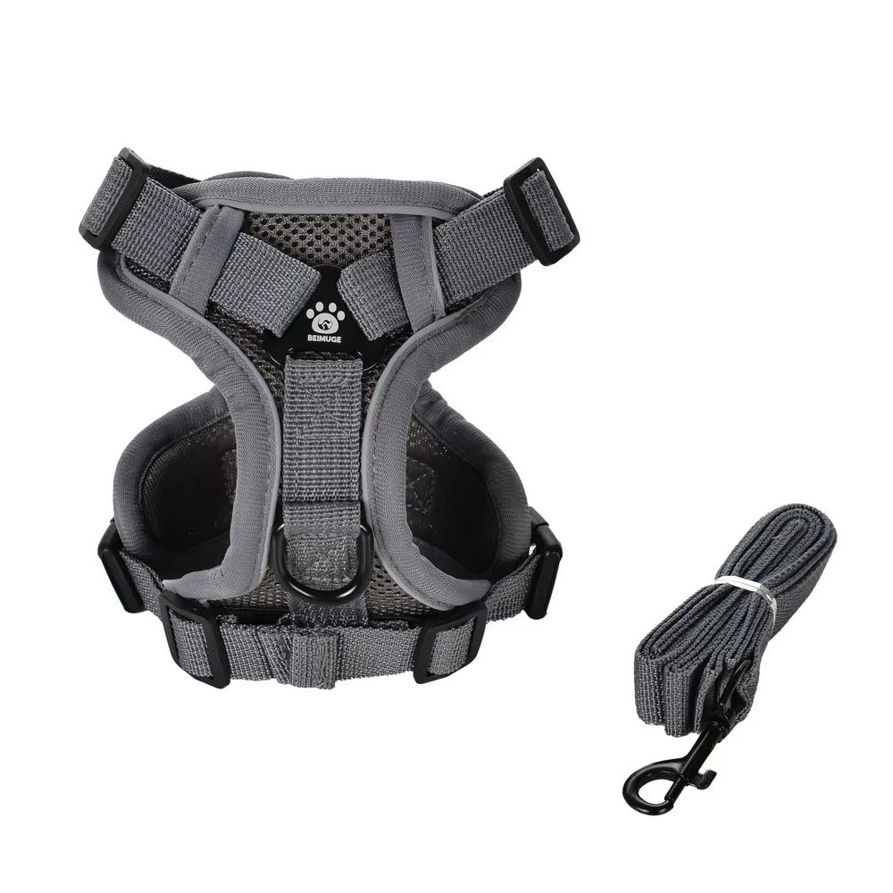 Cats Harness Leash for Small Dogs Cat Outdoor Reflective Adjustable Puppy Kitten Traction Device Tactical Training Pet Supplies