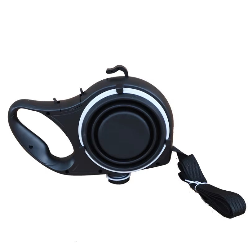 Multifunction Small Pet Dog Leash Rope for Big Dog Collar with Built-In Water Bottle Bowl Waste Bag Dispenser Dog Accessories