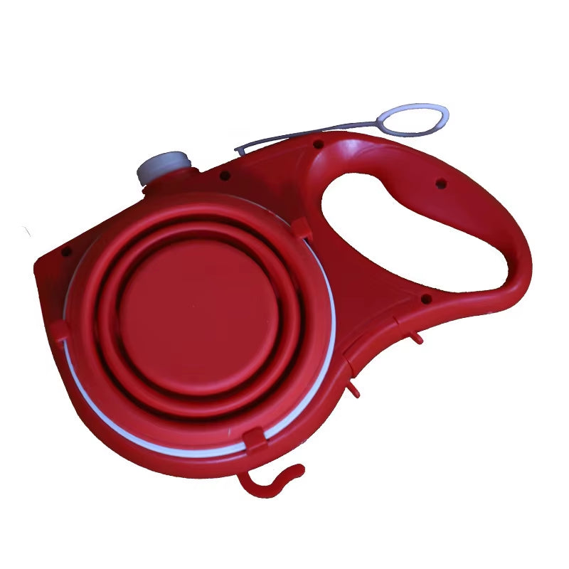 Multifunction Small Pet Dog Leash Rope for Big Dog Collar with Built-In Water Bottle Bowl Waste Bag Dispenser Dog Accessories