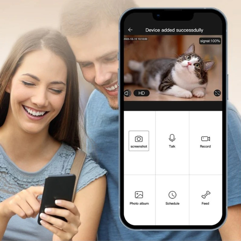 distributore automatico di crocchette per gatti | connesso con telecamera