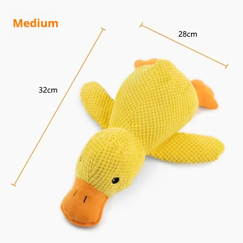 Cute Dog Toy Stomping Duck Bite Resistant Grinding Teeth Cleaning Large Dog Interactive Entertainment Puppy Boredom Plush Toy