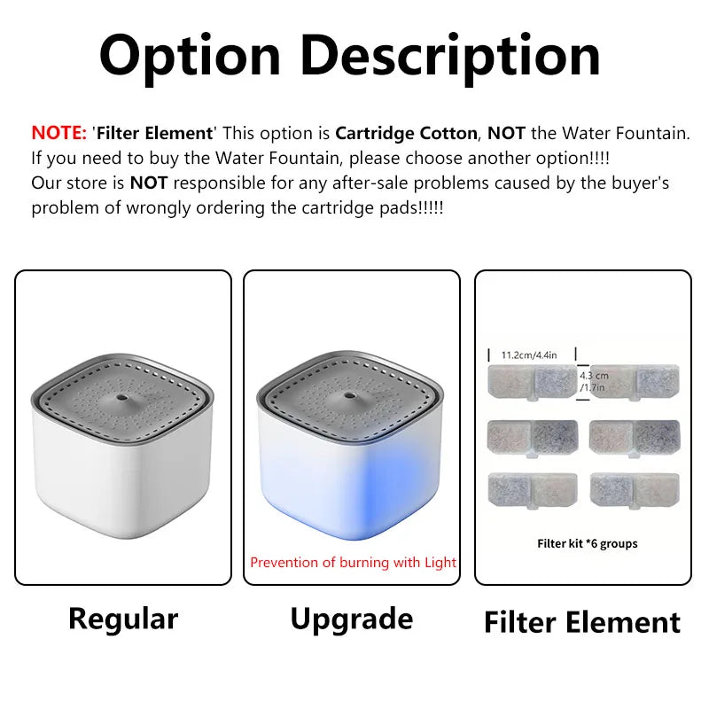 101Oz/3L Pet Water Fountain Automatic Induction Circulating Filtering Cat Water Drinker USB Electric Mute Cats Water Dispenser