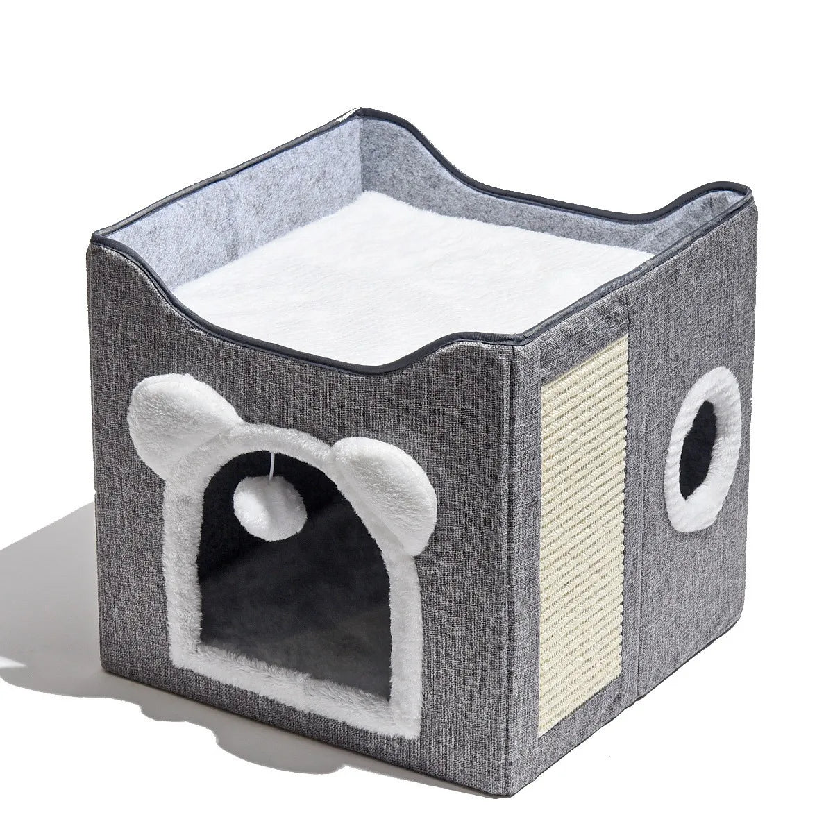 Foldable Pet Nest Semi-Closed Big Cat Kennel Winter Warm Pet Supplies Universal Folding in All Seasons