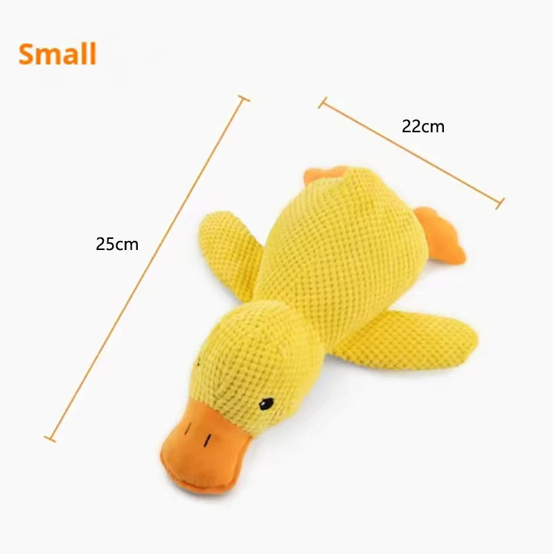 Cute Dog Toy Stomping Duck Bite Resistant Grinding Teeth Cleaning Large Dog Interactive Entertainment Puppy Boredom Plush Toy