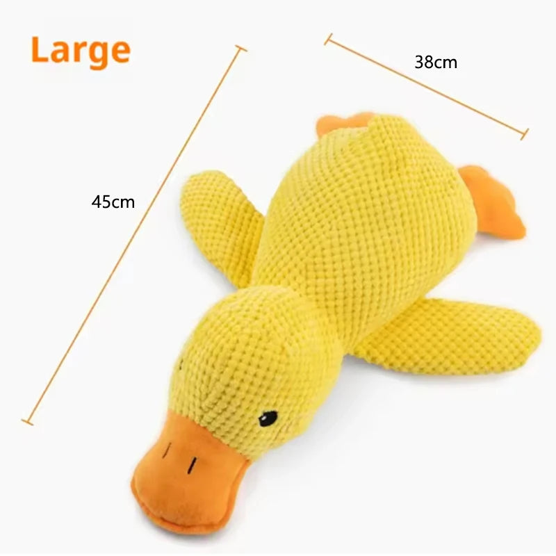 Cute Dog Toy Stomping Duck Bite Resistant Grinding Teeth Cleaning Large Dog Interactive Entertainment Puppy Boredom Plush Toy
