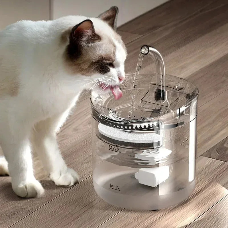 Pet Automatic Water Dispenser, Cat and Dog Sensing Drinking Water Flow Fountain Filter, Automatic Circulation Pet Drinking Water